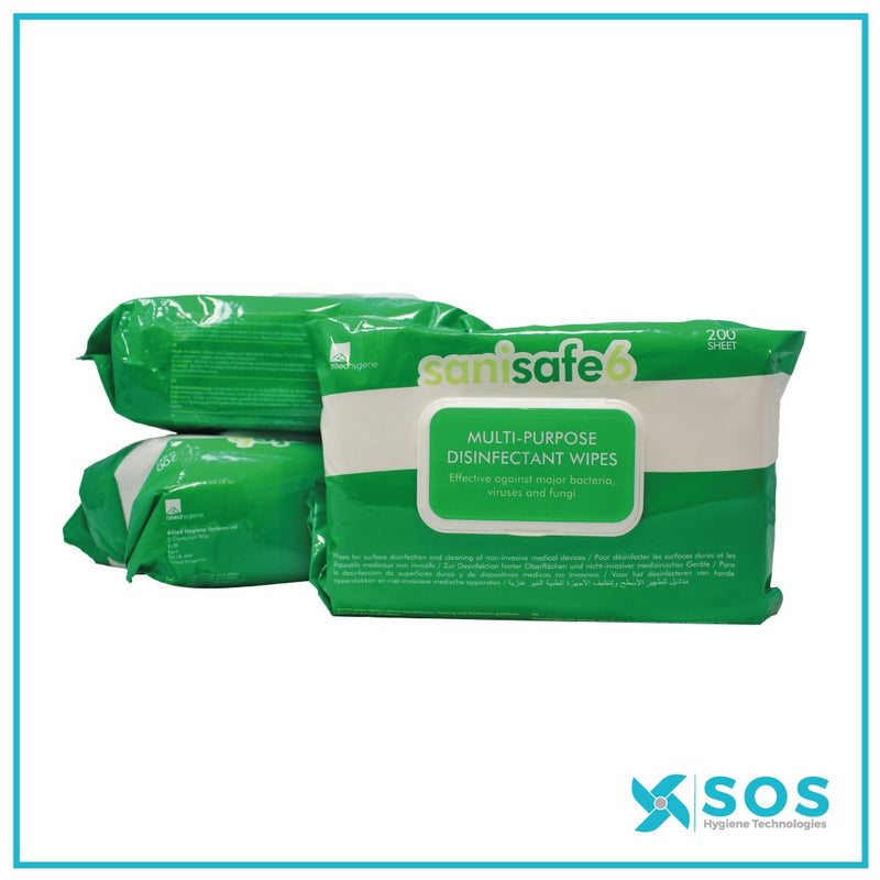 Allied Sanisafe 6 Disinfectant Wipes