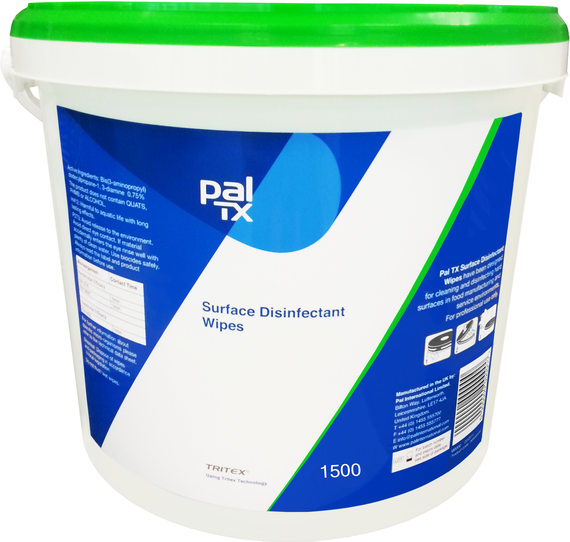 PAL TX WIPES SURFACE DISINFECTANT WIPES 1500 PER TUB
