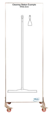 Vikan - 1113 - Shadow Board, Mobile incl. wheels (2 x 1117 + 2 x 1118), White background/coloured shadows, H2000mm x W750mm