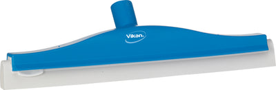 Vikan 77623 Revolving Neck Floor squeegee w/Replacement Cassette, 400mm Blue