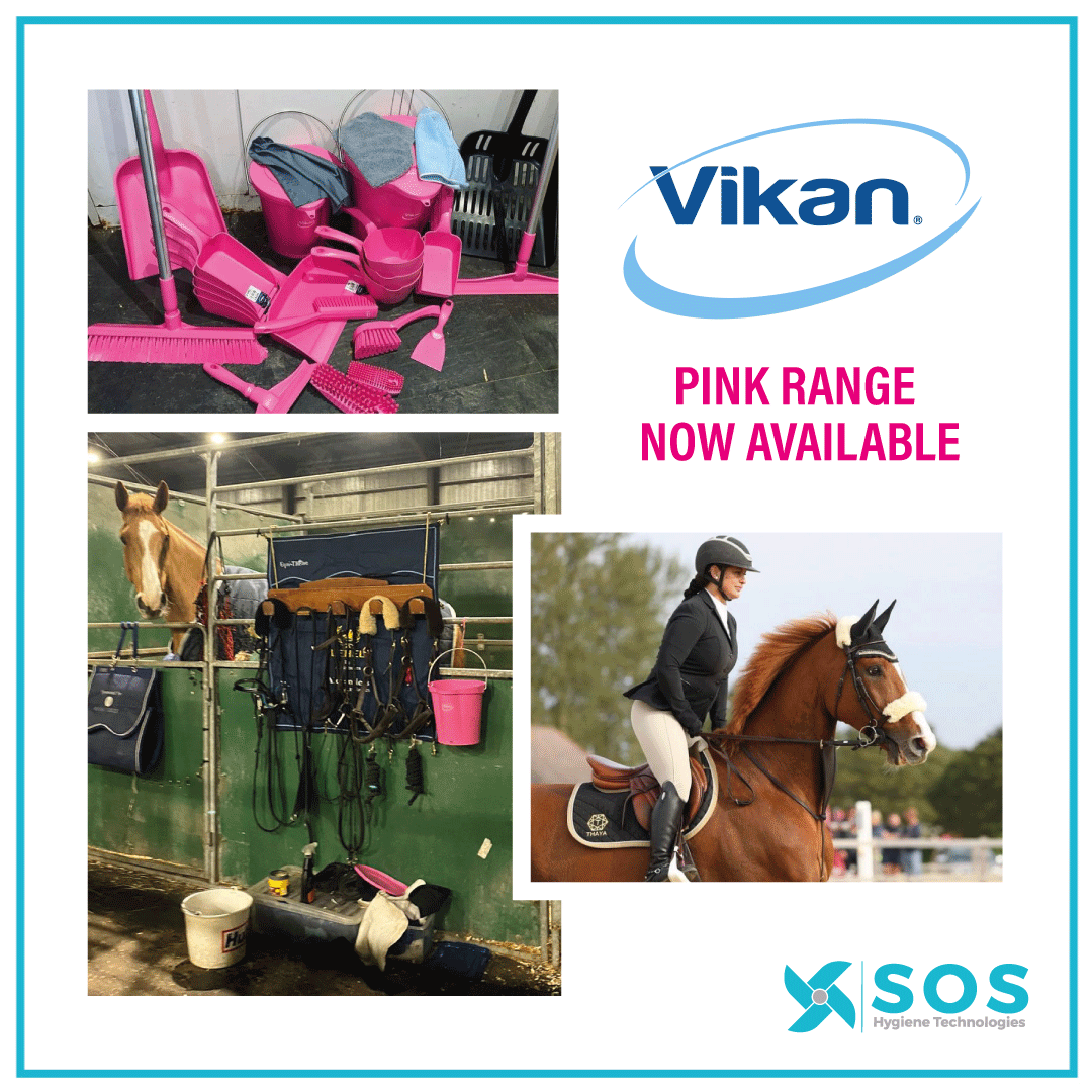 Vikan Colour Coded Cleaning Tool Range - Enjoyed by Horse of the Year Competitor Rachel Connor.