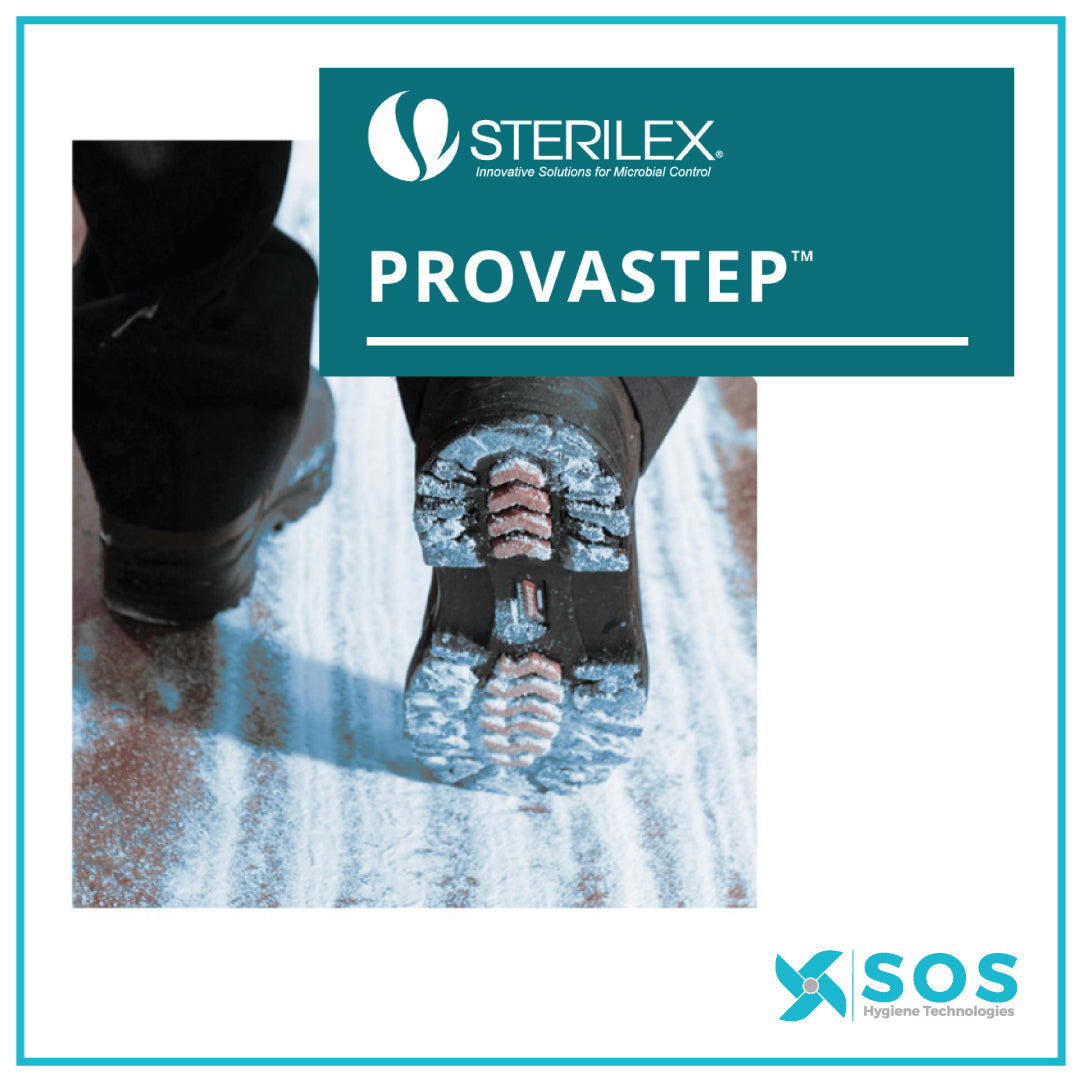 THE NEW PROVASTEP DRY DISINFECTING GRANULES FOR USE DURING FOOD PRODUCTION