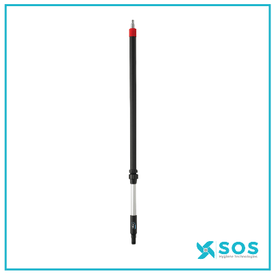VIKAN - 297152C - Aluminium Telescopic Handle W/Fed, W/Click Coupling (C), 1060 - 1600mm, Ø32mm, Black