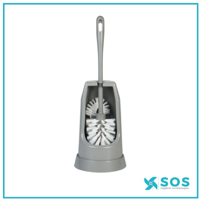 Vikan - 5056 - Toilet Brush W/Rim, 400mm, Medium, Grey