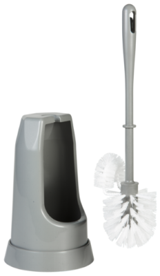 Vikan - 5056 - Toilet Brush W/Rim, 400mm, Medium, Grey
