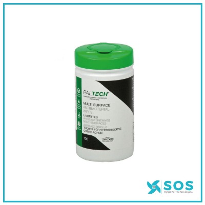 PALPro - Multisurface Antibacterial Wipes 100 Tub - SOS Hygiene