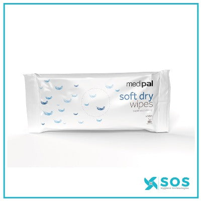 PAL - Medipal - DW660110MP - Dry Patient Wipe Soft Pack x 100 sheets