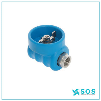 Stronghold 120 Blue Fixed Outlet Rubber Encased On/Off Valve