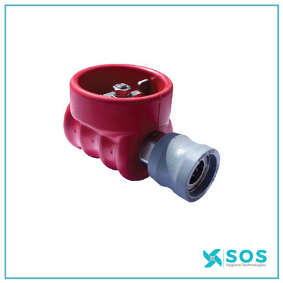 Stronghold 120 Red Quick Release Outlet Rubber Encased On/Off Valve