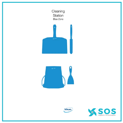 Vikan - 1102 - Shadow Board, Wall Mounted excl. spacers, White background/coloured shadows, H1200mm x W400mm