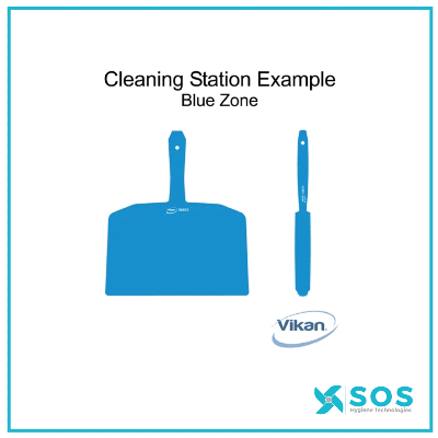 Vikan - 1110 - Shadow Board, Wall Mounted excl. spacers, White background/coloured shadows, H600mm x W600mm