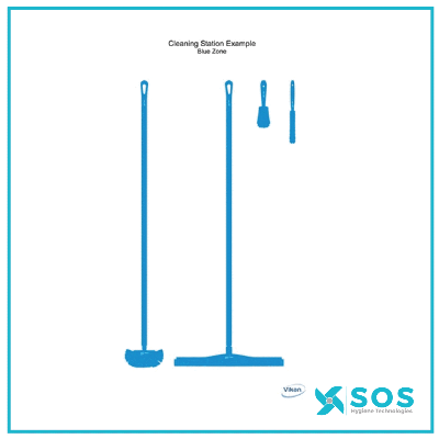 Vikan - 1112 - Shadow Board, Wall Mounted excl. spacers, White background/coloured shadows, H2000mm x W1150mm