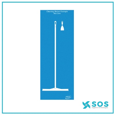 Vikan - 2111 - Shadow Board, Wall Mounted excl. spacers, Coloured background/white shadows, H2000mm x W750mm