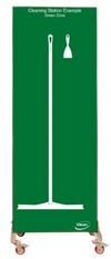Vikan - 2113 - Shadow Board, Mobile incl. 2 x 1117 + 2 x 1118, Coloured background/white shadows, H2000mm x 750mm
