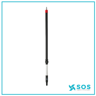 VIKAN - 297152 - Aluminium Telescopic Handle w/Hose Nozzle, waterfed, 1080 - 1600 mm, Ø32 mm, Black