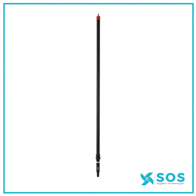 Vikan - 297352C - Aluminium Telescopic Water Fed Handle w/click fit (C), 1600-2780mm, Ø32mm, Black