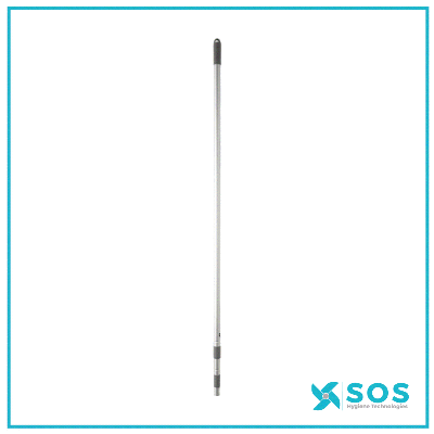 Vikan - 297618 - Aluminium Telescopic Handle W/Click Fit, 1490 - 4000mm, Ø29mm, Grey