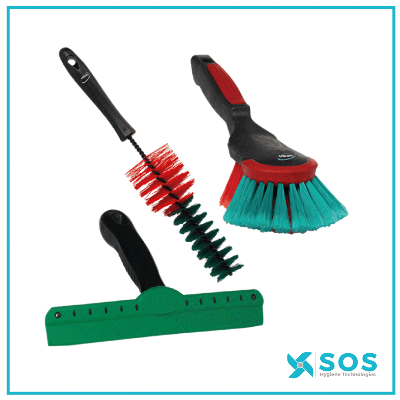 Vikan - 521152 - Transport Campaign Kit, 2 Brushes & 1 250mm Wipe-N-Shine