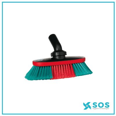 VIKAN - 526852 - Vehicle Cleaning Brush, Water-Fed, 250mm, Soft/Split, Black