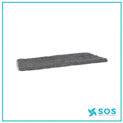 Vikan - 547625 - DampDry 31 Microfiber Mop, Hook &amp; Loop, 25cm, Grey