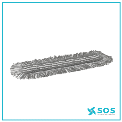 Vikan - 548760 - Damp 48 Heavy Duty Mop, Hook &amp; Loop, 60cm, Grey