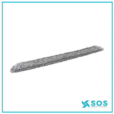 Vikan - 549610 - Damp 43 Mop, Hook &amp; Loop, 120cm, Grey