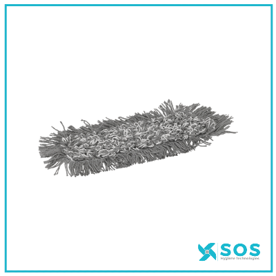 Vikan - 549625 - Damp 43 Mop, Hook &amp; Loop, 25cm, Grey