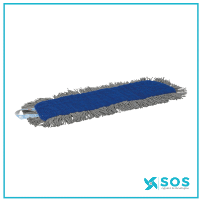 Vikan - 549643 - Damp 43 Mop, Hook &amp; Loop, 40cm, Blue