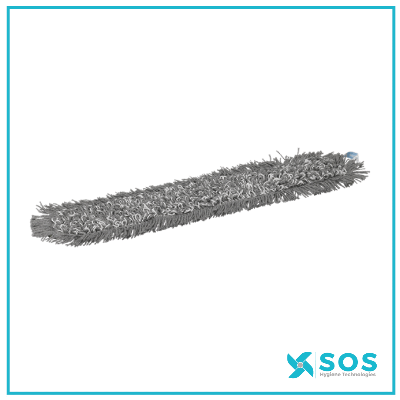 Vikan - 549660 - Damp 43 Mop, Hook &amp; Loop, 60cm, Grey