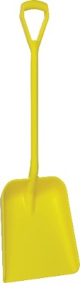 Vikan 56233 Shovel, D Grip, 379 x 345 x 90 mm, 1035 mm Yellow