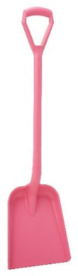 Vikan 56253 Shovel, Metal Detectable, D Grip, 327 x 271 x 50 mm, 1040 mm Pink