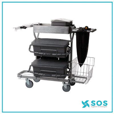 Vikan - 580311 - Compact Cleaning Trolley Plus , 40 cm, Grey