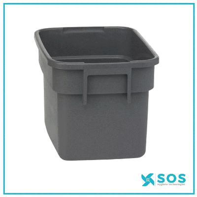 Vikan - 581518 - Cloth/accessory box, 7 Litre, Grey - Lid Not Included.