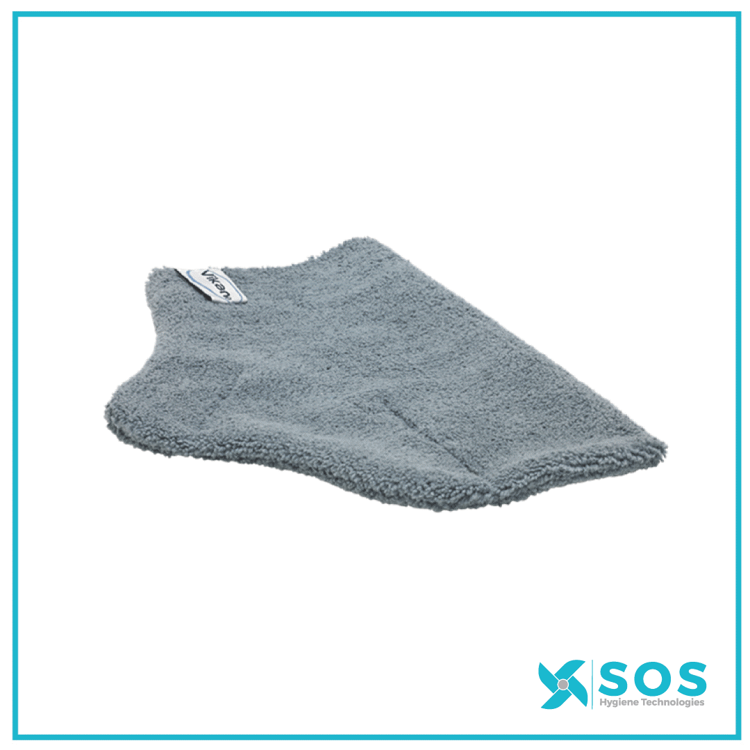 Vikan - 691218 - Microfibre Glove, 260mm, Grey. (Pack of 5)