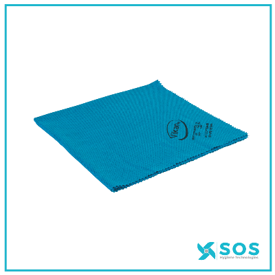 Vikan - 69154 - Microfibre Lustre Cloth, 40 x 40cm (Pack of 5)