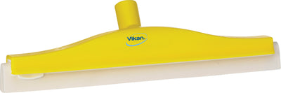 Vikan 77623 Revolving Neck Floor squeegee w/Replacement Cassette, 400mm Yellow
