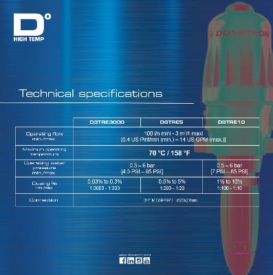 DOSATRON D3TRE Dosing Pump Chemical Injector unit