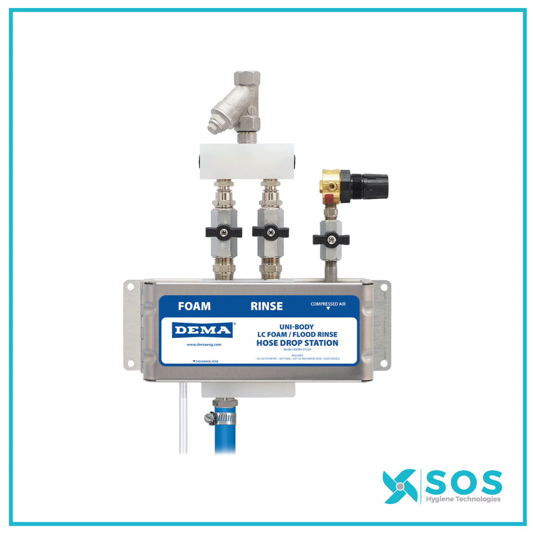 DEMA - 915350 - Unibody LC Foam / Flood Rinse Hose Drop Station