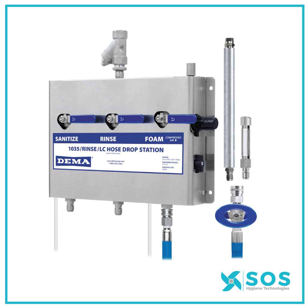 DEMA - 915425 - 1035 Sanitize / Rinse / LC Foam Hose Drop Station