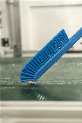 Vikan Narrow Cleaning Brush with Long Handle, 420 mm, Hard, Blue