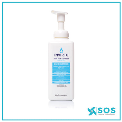Invirtu 600ml hand foam sanitiser
