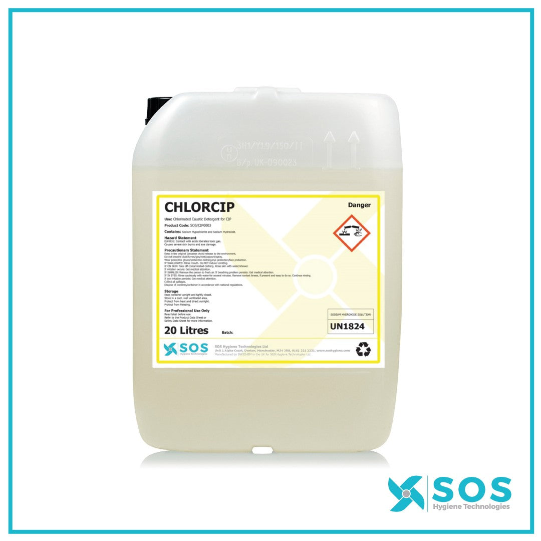 CHLORCIP Chlorinated Caustic CIP Detergent 20L for food and beverage 