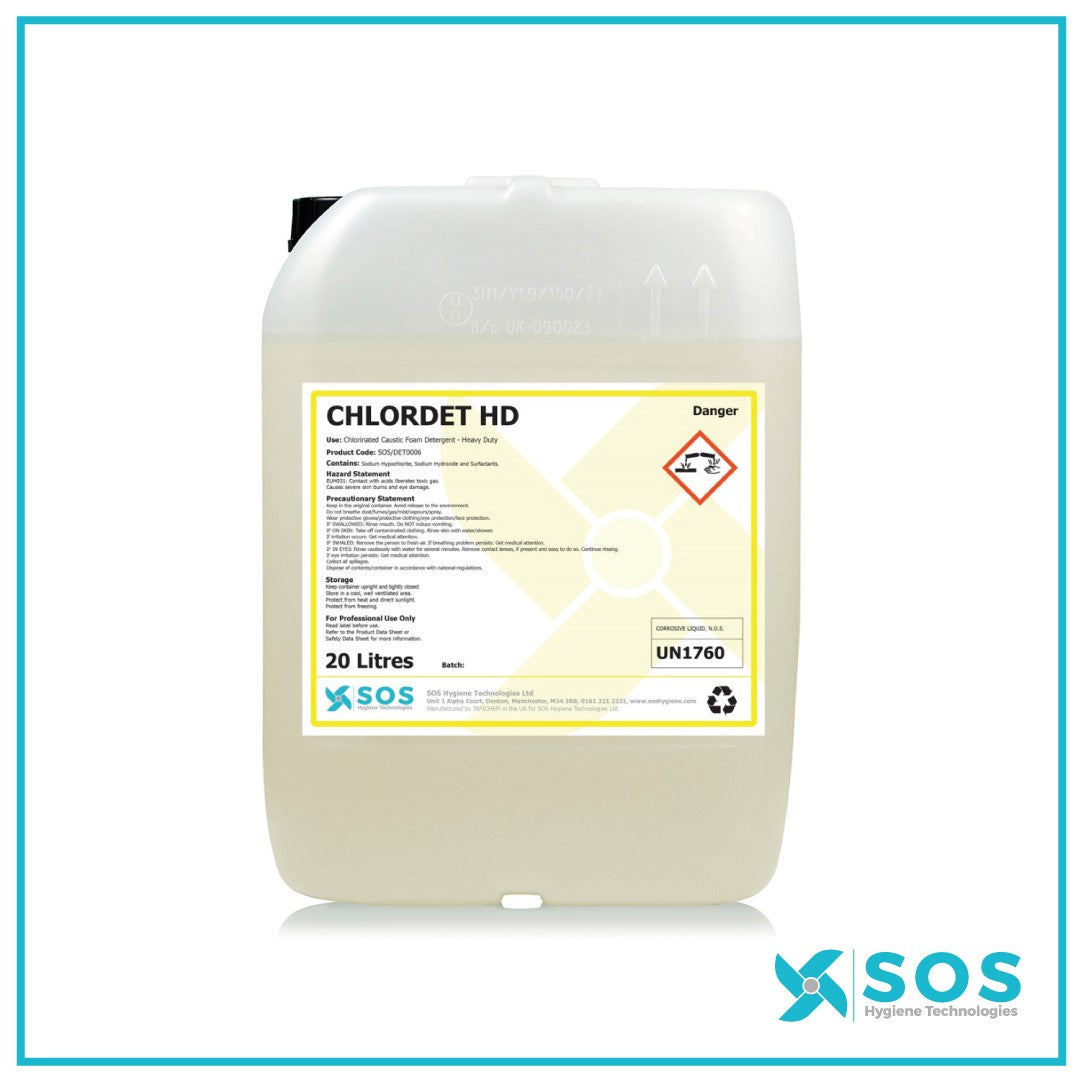 CHLORDET HD Chlorinated Caustic Detergent 20L for food and beverage