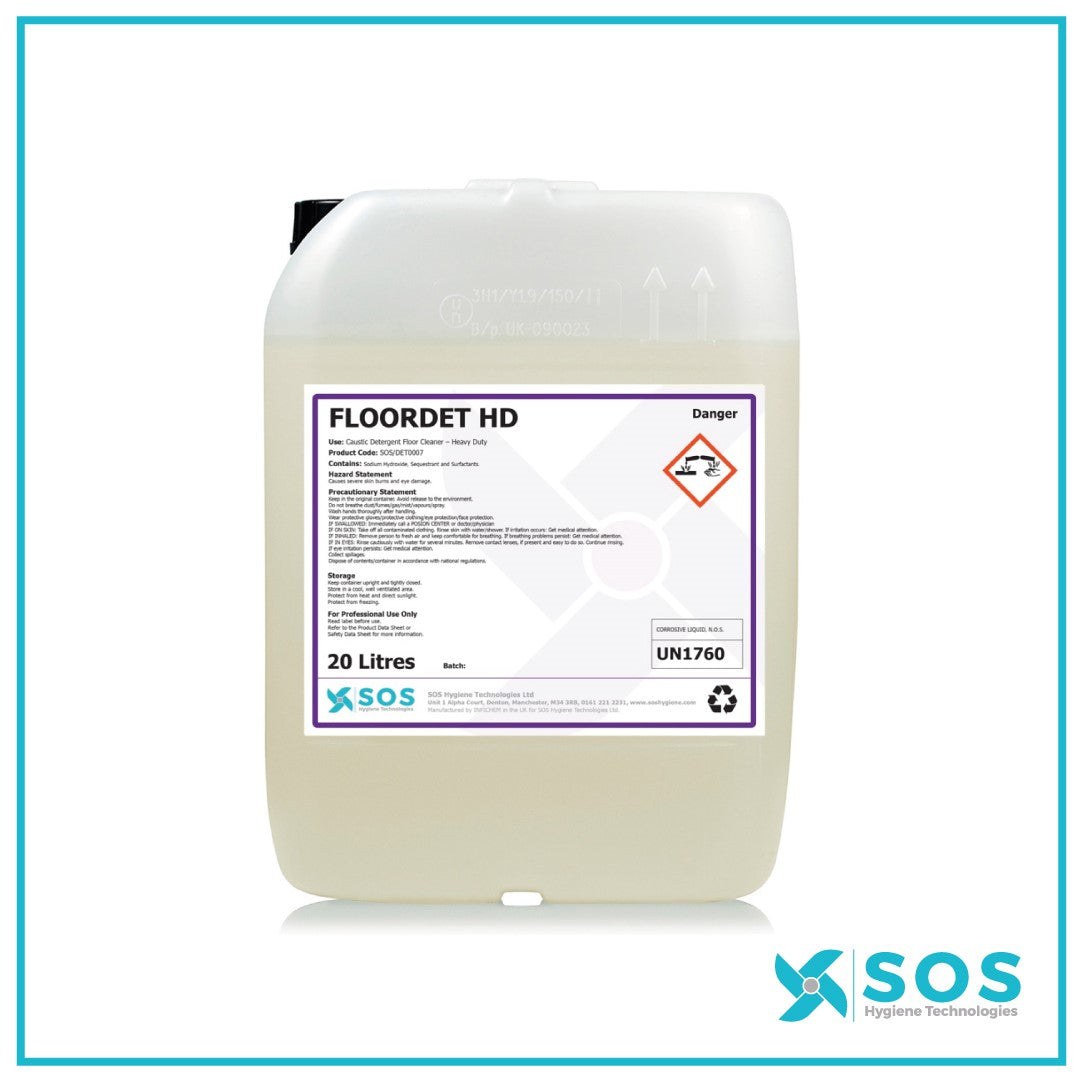 FLOORDET HD Caustic Floor Detergent 20L for food and beverage