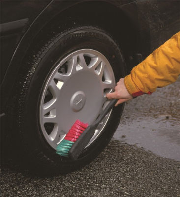 Vikan 522752 Vehicle Brush 275mm with Short Handle, Soft/split